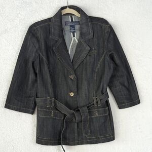 Baccini Women's 3/4 Sleeve Jean Jacket Size L